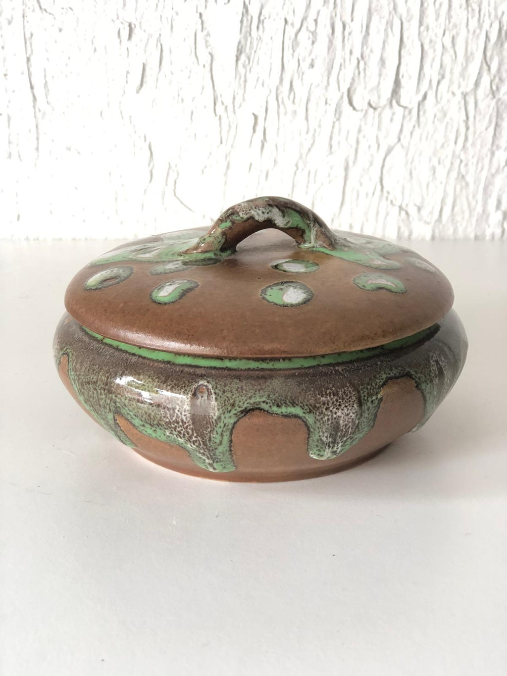 BONBONNIERE Grès de Puisaye  Signé ALFRED LEBRET.