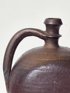 GRANDE CRUCHE . JARRE GRES EMAILLEE LUSTRE