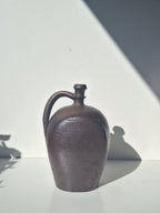 GRANDE CRUCHE . JARRE GRES EMAILLEE LUSTRE