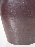 GRANDE CRUCHE . JARRE GRES EMAILLEE LUSTRE