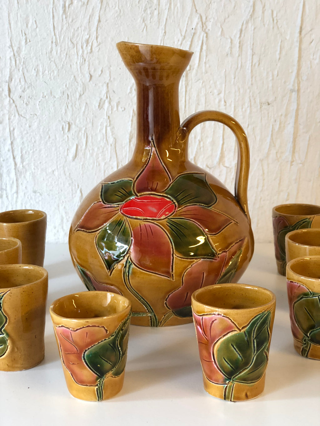 SERVICE LIQUEUR  céramique - Fait mains