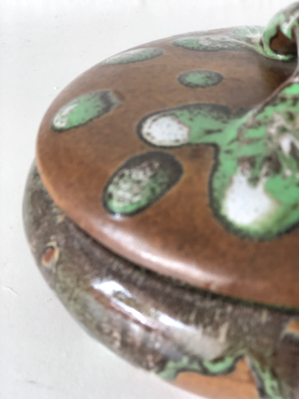 BONBONNIERE Grès de Puisaye  Signé ALFRED LEBRET.