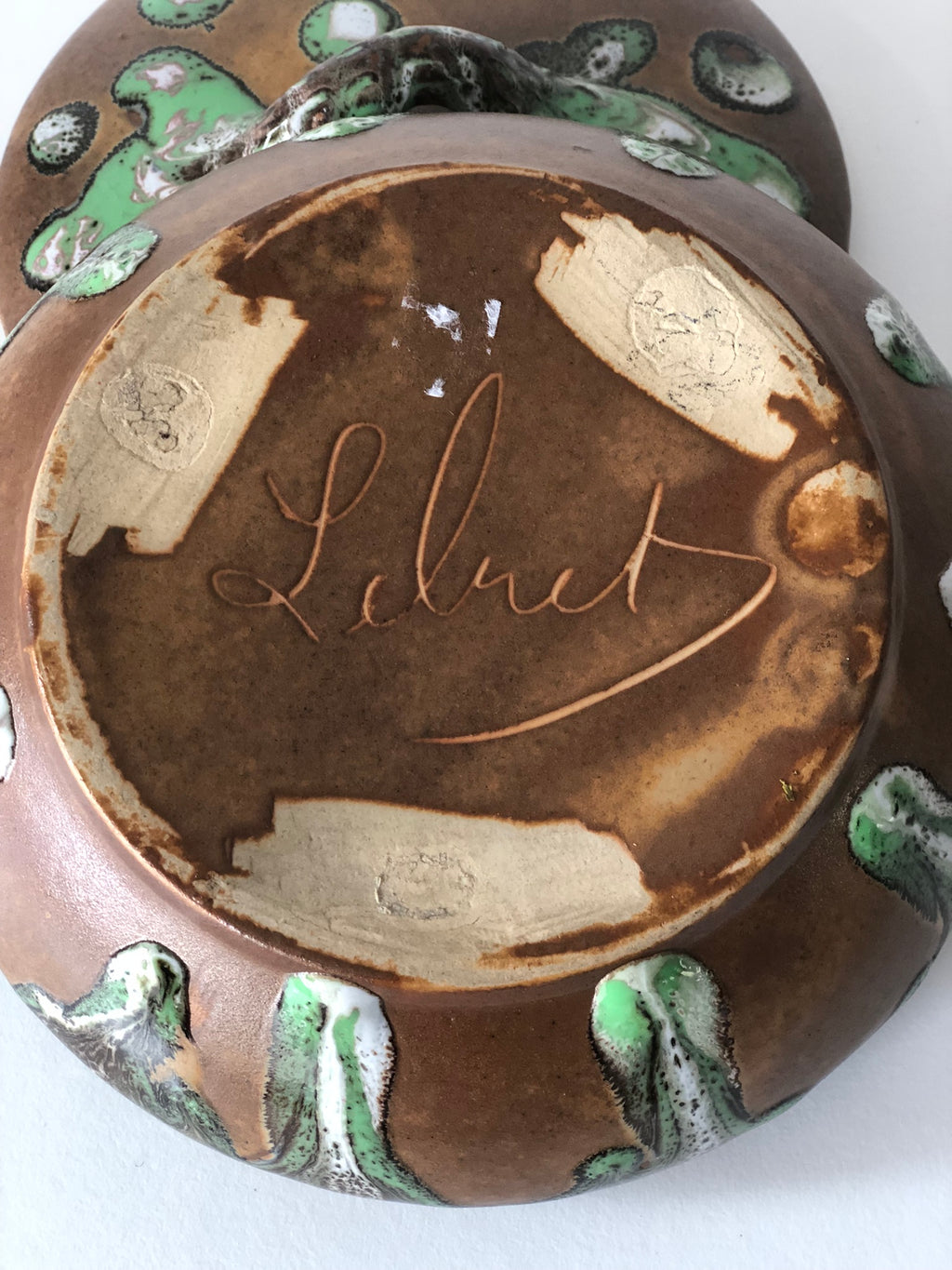 BONBONNIERE Grès de Puisaye  Signé ALFRED LEBRET.