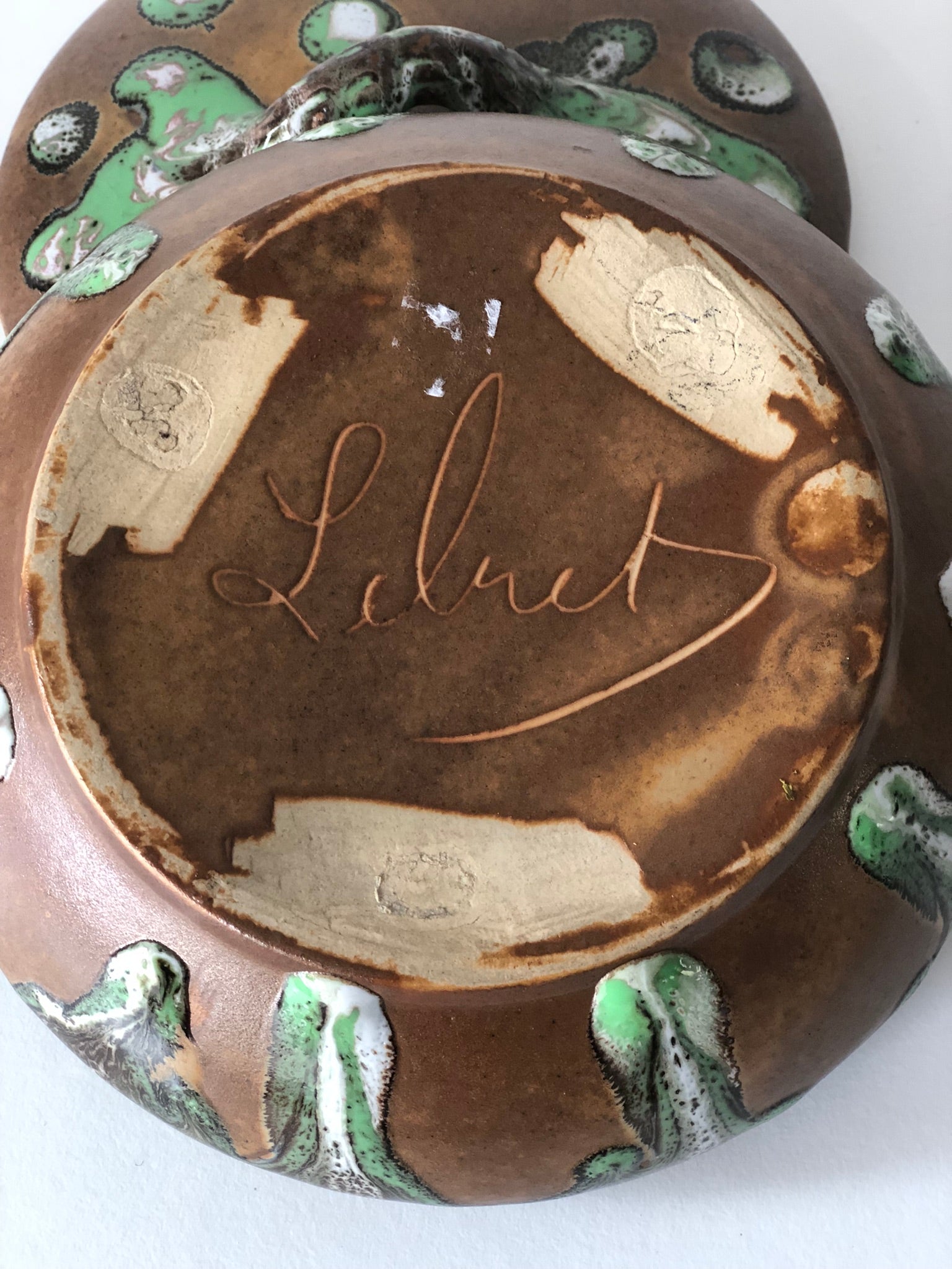 BONBONNIERE Grès de Puisaye  Signé ALFRED LEBRET.