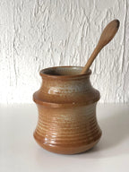 POT MOUTARDE Grès Strié