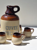 Service à Liqueur CUVEE SPECIALE année 1970 Grès Emaillé