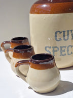 Service à Liqueur CUVEE SPECIALE année 1970 Grès Emaillé