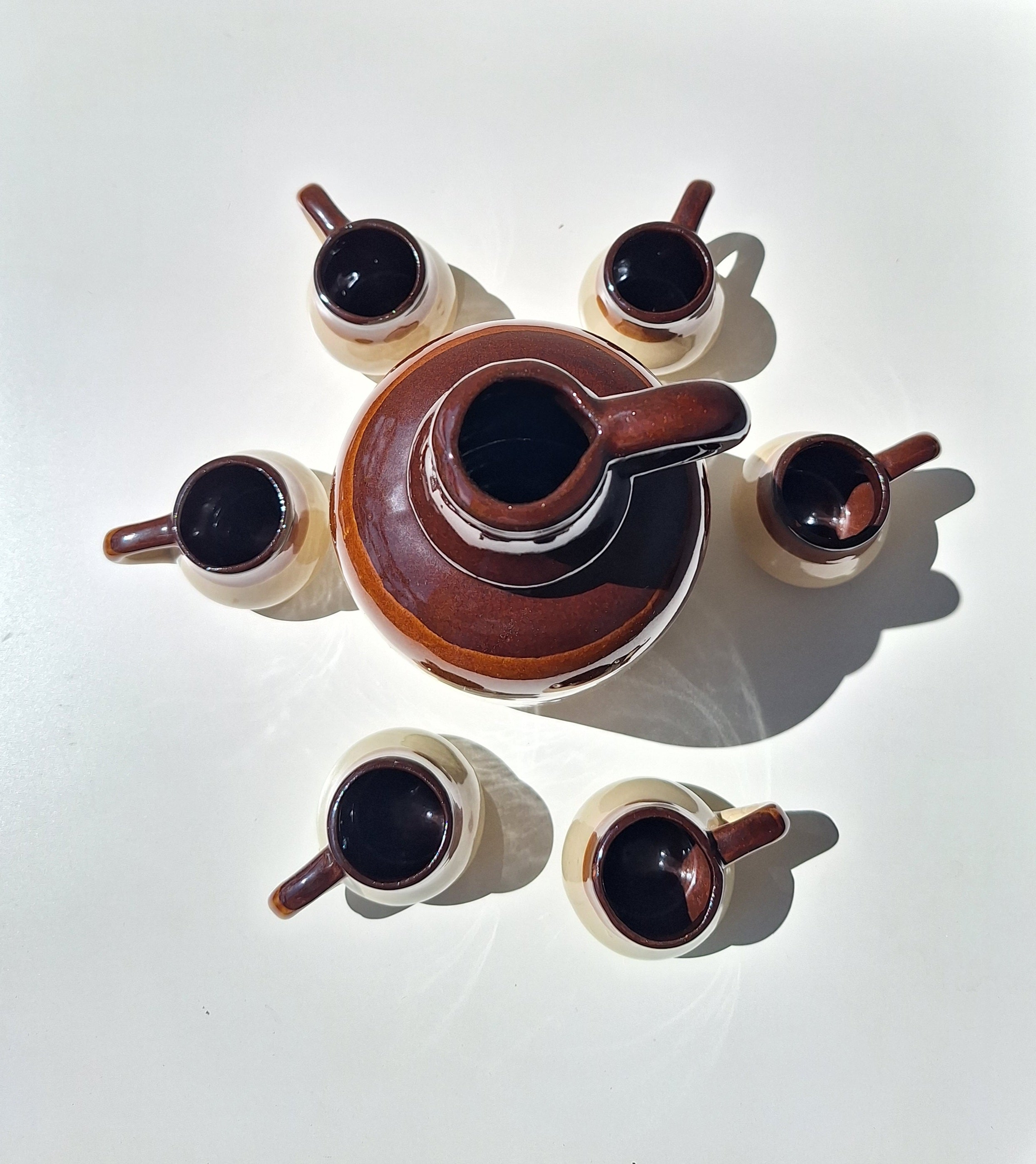 Service à Liqueur CUVEE SPECIALE année 1970 Grès Emaillé