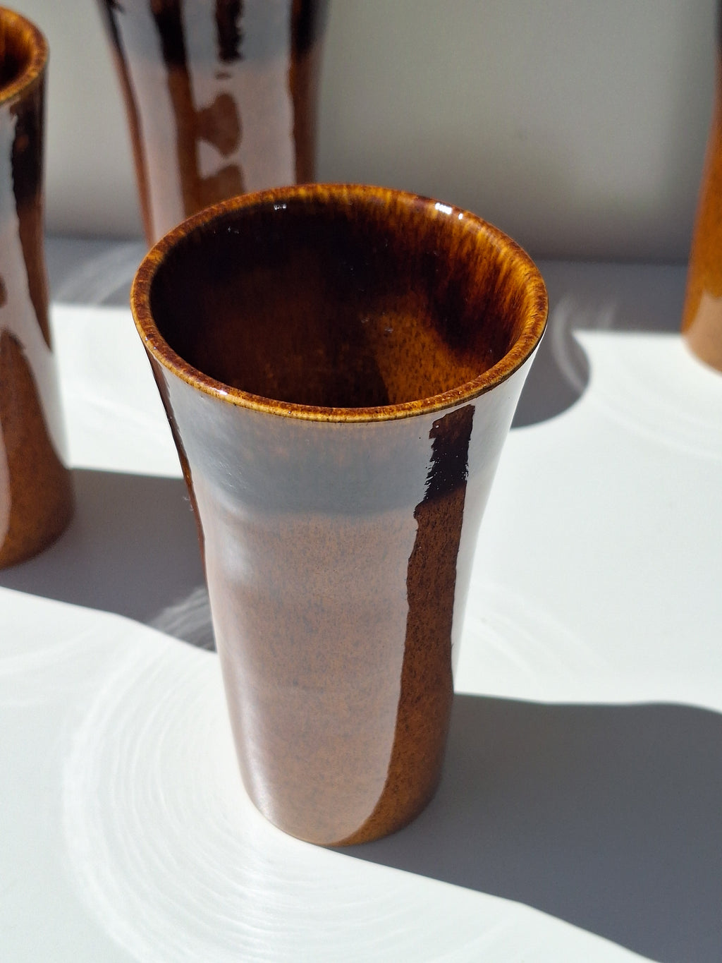 SERVICE ICED TEA  7 Pieces GLADYS  Signé Claude PACI Atelier de VALLAURIS 1970