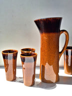 SERVICE ICED TEA  7 Pieces GLADYS  Signé Claude PACI Atelier de VALLAURIS 1970