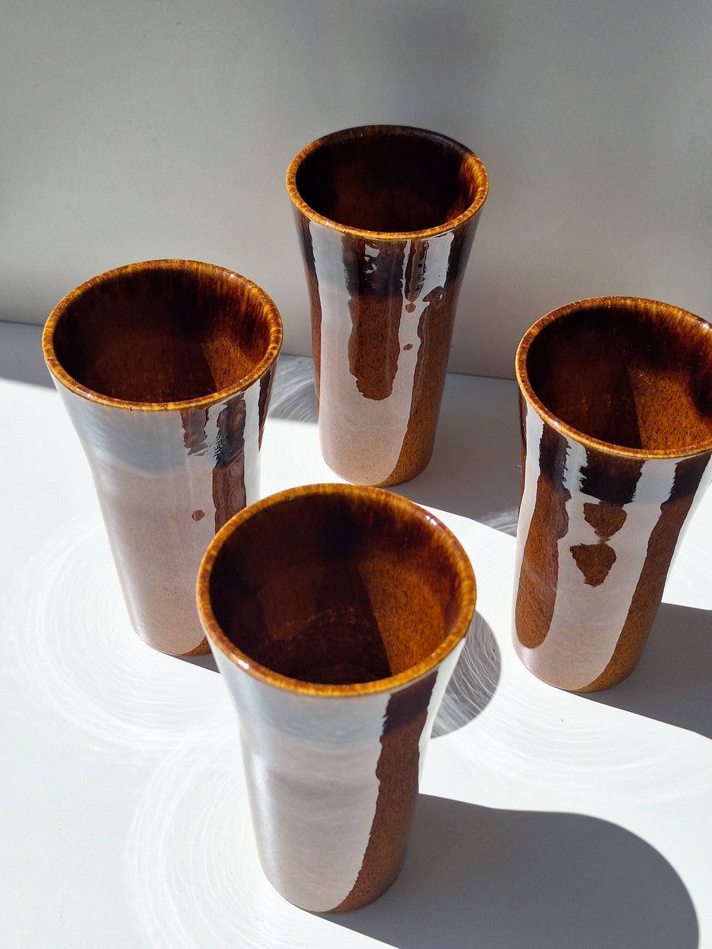 SERVICE ICED TEA  7 Pieces GLADYS  Signé Claude PACI Atelier de VALLAURIS 1970