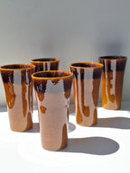 SERVICE ICED TEA  7 Pieces GLADYS  Signé Claude PACI Atelier de VALLAURIS 1970