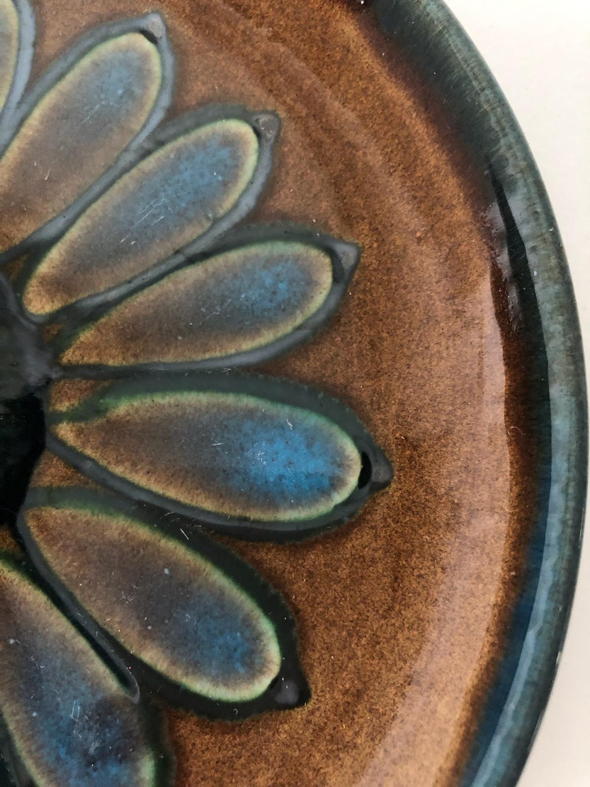 ASSIETTES Motif  FLEUR  VINTAGE Grès Céramique  6 Pièces