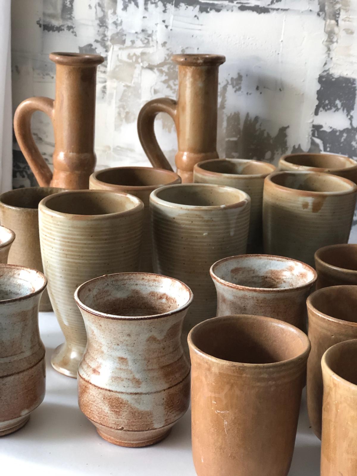 MAZGRAN VINTAGE Grès Céramique  Signé GRES VILLAGE FRANCE