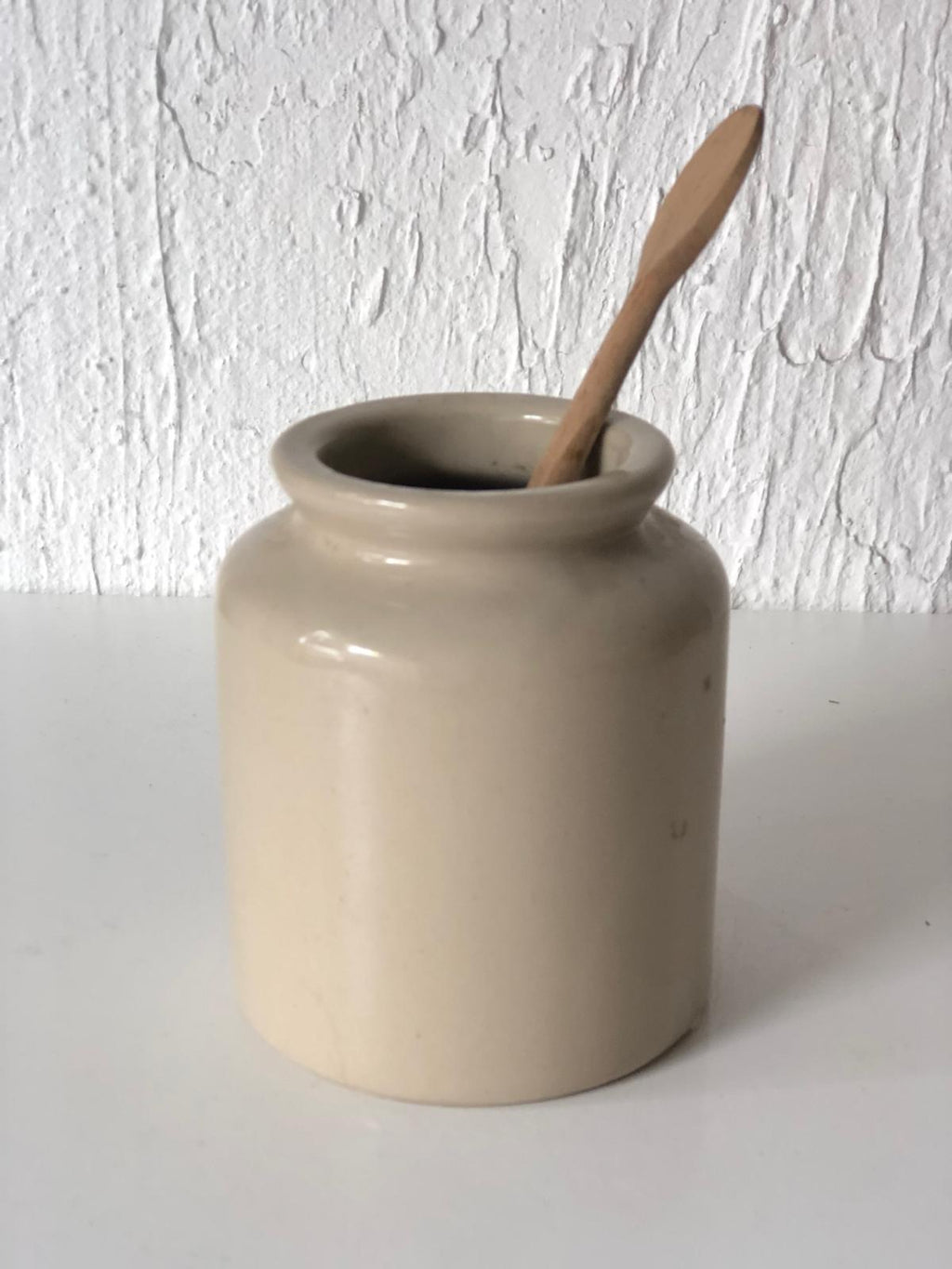 POT MOUTARDE Grès Blanc