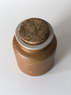 POT MOUTARDE Vintage Grès Brun sans couvercle