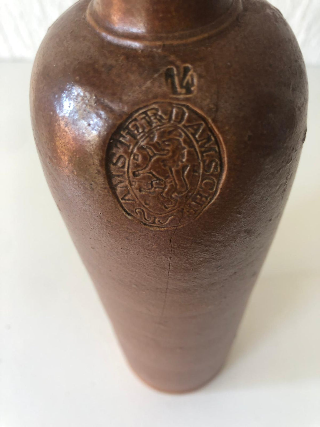 CRUCHE BOUTEILLE Terre Cuite LOGO AMSTERDAM