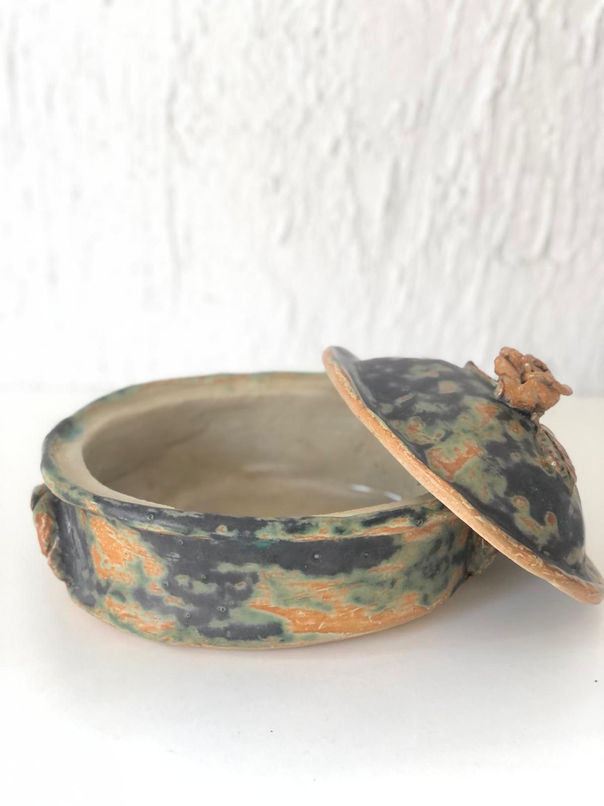 SOUPIERE Terre cuite Emaillée Vintage