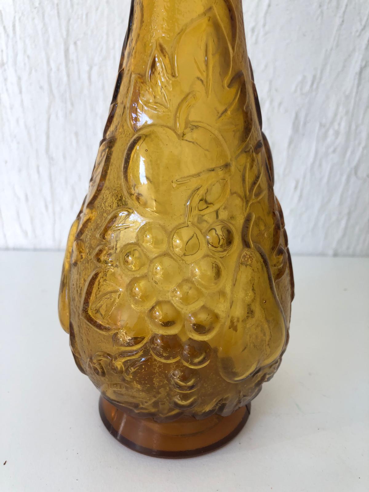 BOUTEILLE Verre Grapevine d'Empoli Italie.