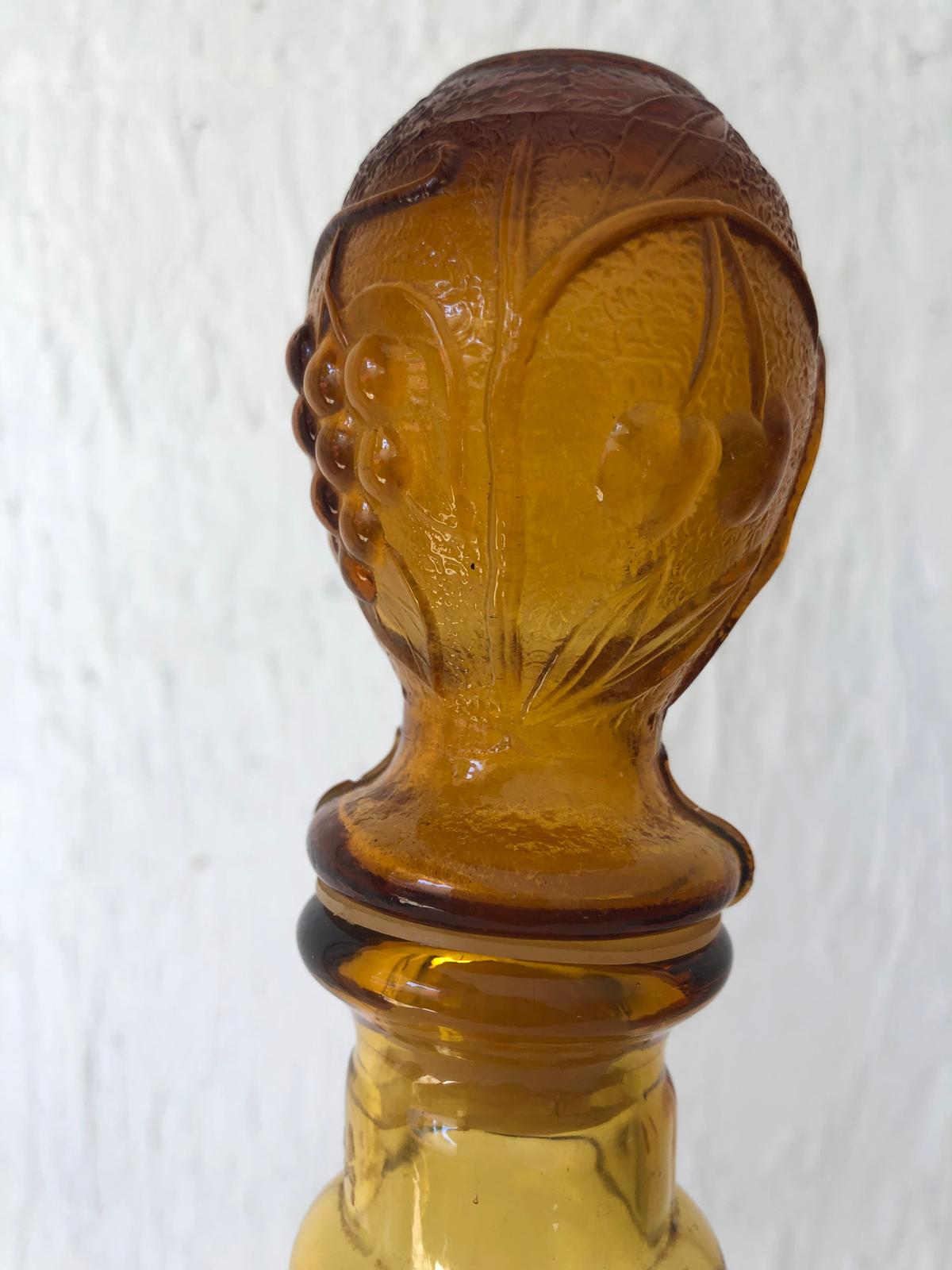 BOUTEILLE Verre Grapevine d'Empoli Italie.