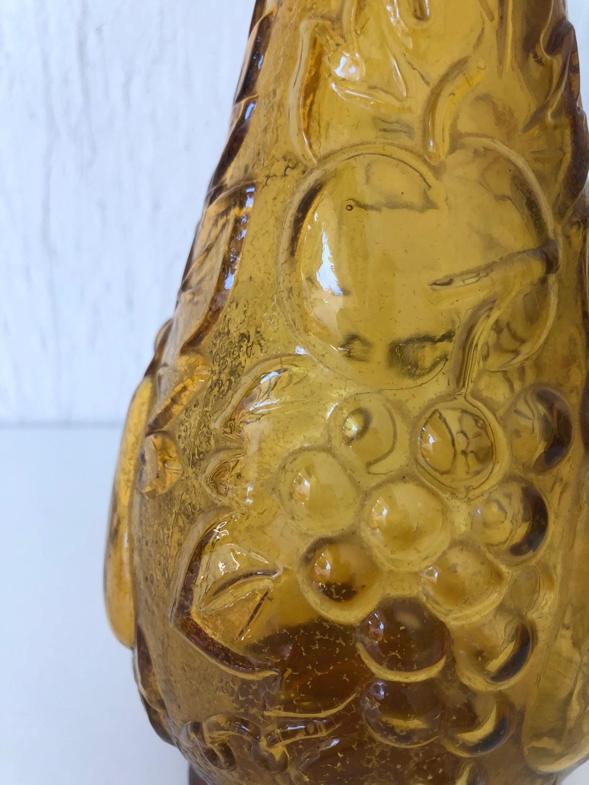 BOUTEILLE Verre Grapevine d'Empoli Italie.