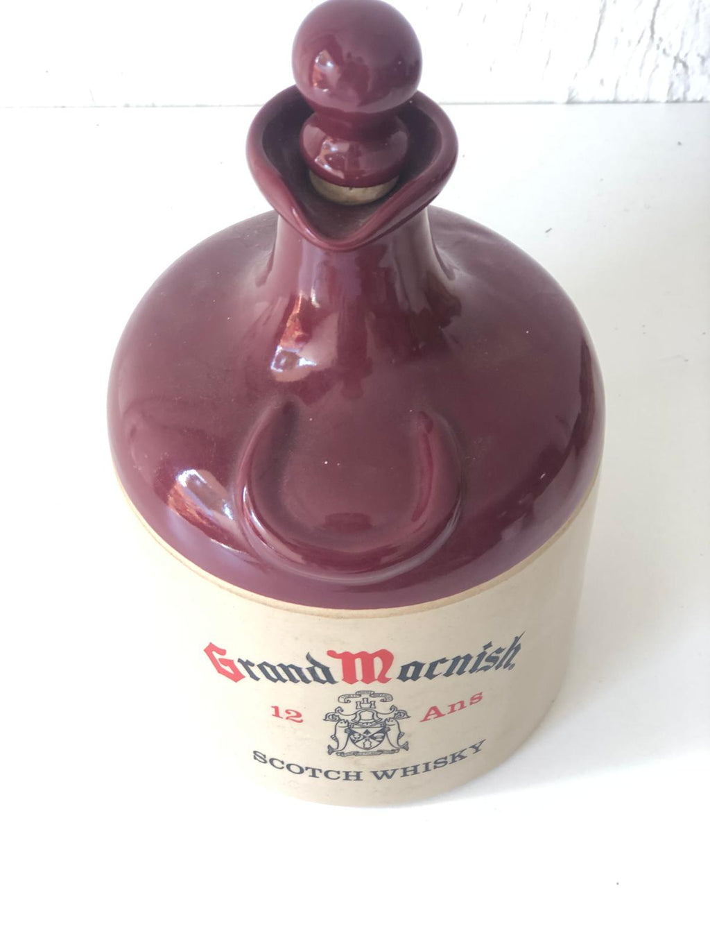 BOUTEILLE SCOTCH WISKY Gde - Céramique 🖋 Grand Macnish.