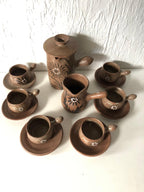 SERVICE A CAFE / THE Terre Cuite 8 pièces