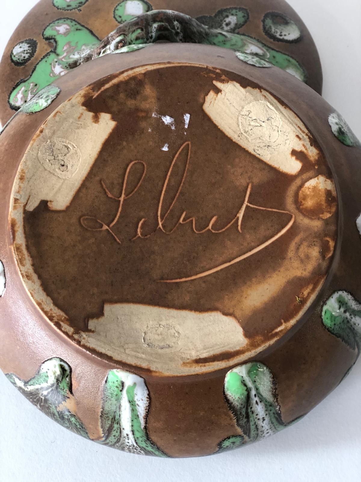 BONBONNIERE Grès de Puisaye  Signé ALFRED LEBRET.