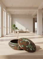 BONBONNIERE Grès de Puisaye  Signé ALFRED LEBRET.