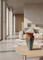 VASE EN GRES GLACURE Estampillé BR