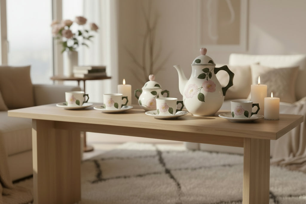 SERVICE à Café PORCELAINE  7 pièces Estampillé VILLEROY & BOCH V