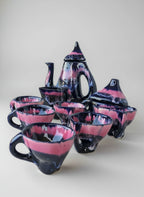 SERVICE A CAFE CERAMIQUE  Signé VALLAURIS