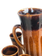 SERVICE ICED TEA GLADYS  Signé Claude PACI Atelier de VALLAURIS 1970