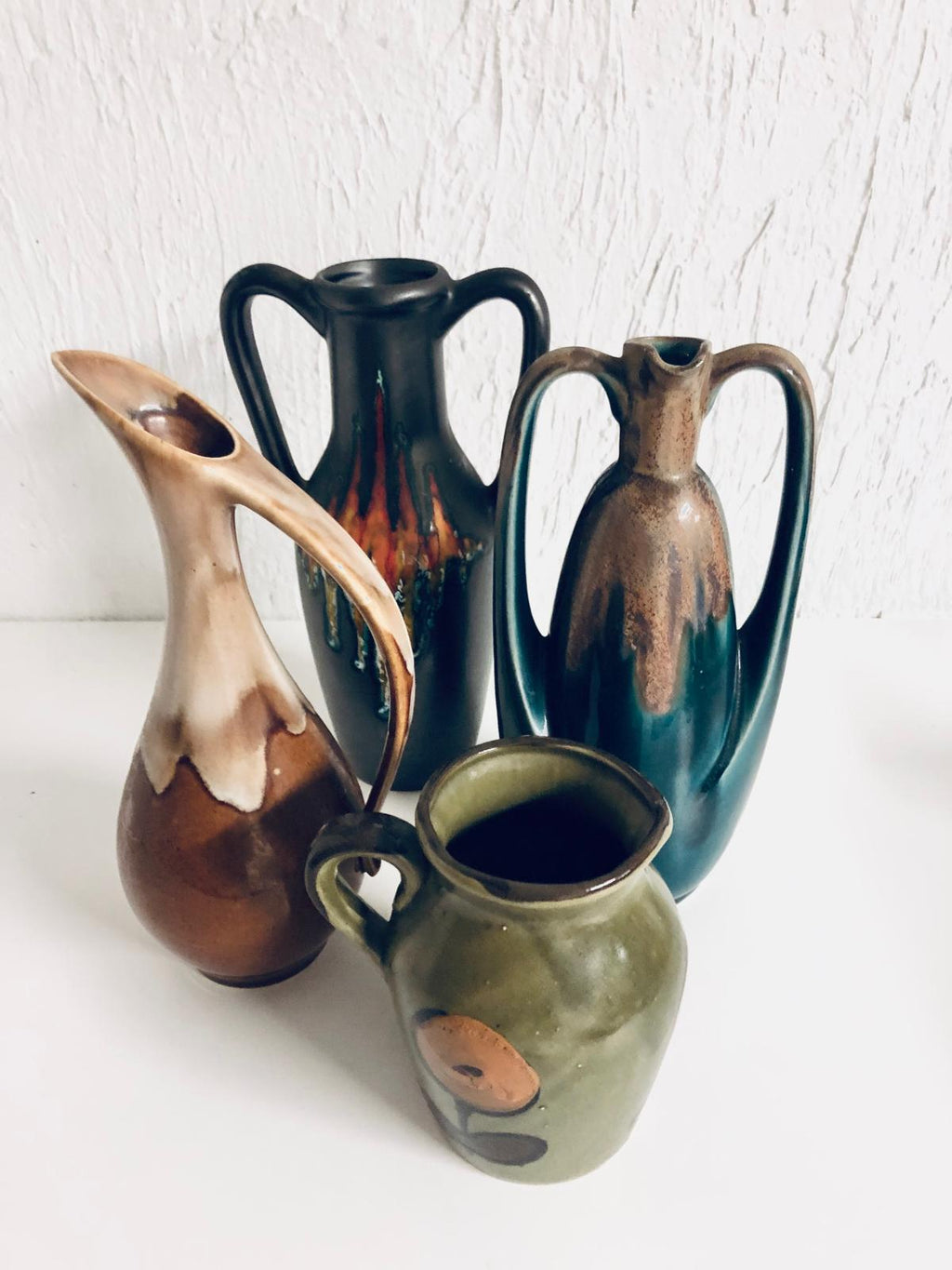 VASE PICHET CERAMIQUE TURQUOISE BRUN